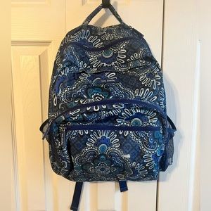 Vera Bradley large navy blue book bag